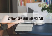 公司文件区块链[区块链开发文档]